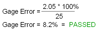 Percent Tolerance Example Second Part